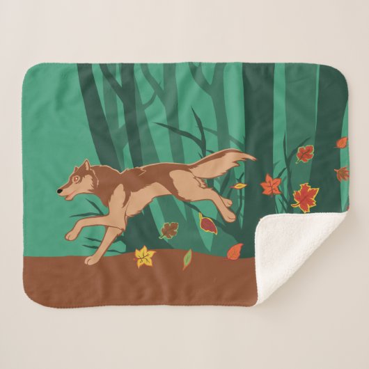 Autumn Wolf Sherpadecke (Vorderseite (Horizontal))