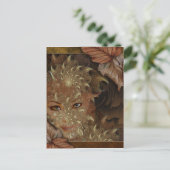 Autumn Wood Nymph Postcard Postkarte (Stehend Vorderseite)