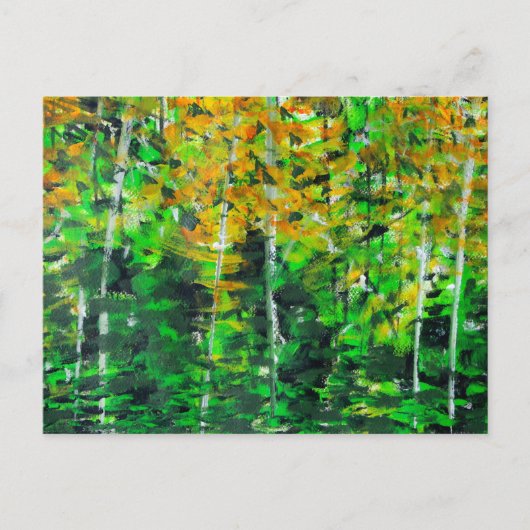 "Autumn Woodland" Acrylkunstkarte Postkarte (Vorderseite)