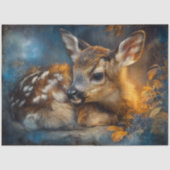 Autumn Woodland Baby Fawn Portrait Seidenpapier (Vorderseite)