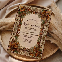 Autumn Woodland Botanical Quinceañera