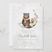Autumn Woodland Forest Bear Baby Shower (Vorderseite)
