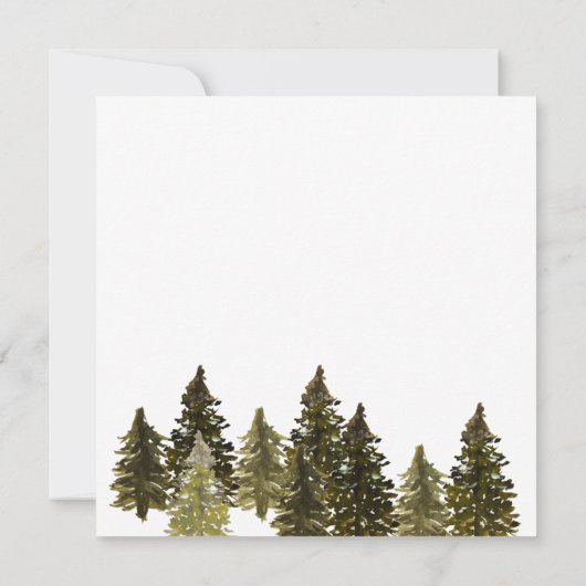 Autumn Woodland Rustic Wood Slice Babydusche Einladung (Rückseite)