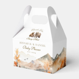 Autumn Woodland Watercolor Mountain Bear Geschenkschachtel