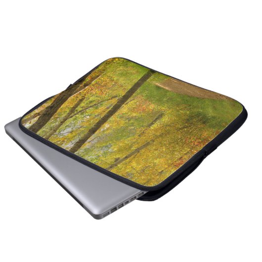 Autumn Woodlands Laptopschutzhülle (Vorne Knopf)