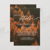 Autumn Woods Minimalist Begleitkarte (Vorne/Hinten)