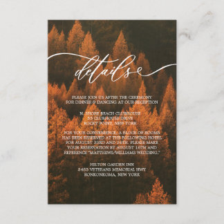 Autumn Woods Minimalist Begleitkarte