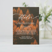 Autumn Woods Minimalist Begleitkarte (Stehend Vorderseite)