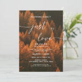 Autumn Woods Minimalist  Einladung (Stehend Vorderseite)