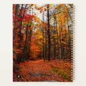 Autumn Woods New Hampshire Motivierend Zitat Planer (Rückseite)