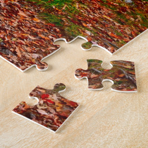 Autumn Woods New Hampshire Motivierend Zitat Puzzle