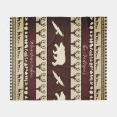 Autumn woods personalized cabin fleecedecke (Vorderseite (Horizontal))