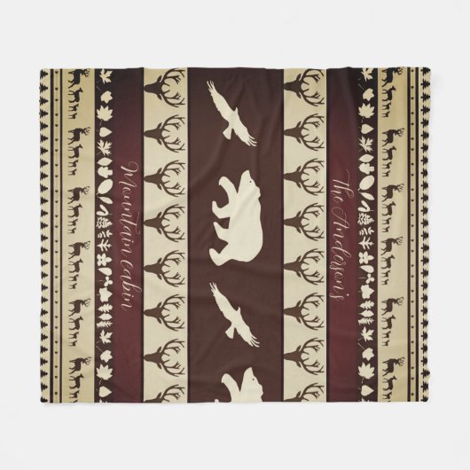 Autumn woods personalized cabin fleecedecke (Vorderseite (Horizontal))