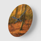 Autumn woods runde wanduhr (Winkel)
