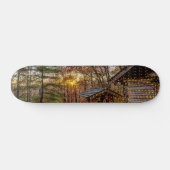 Autumn Woods Sunset Skateboard (Horizontal)