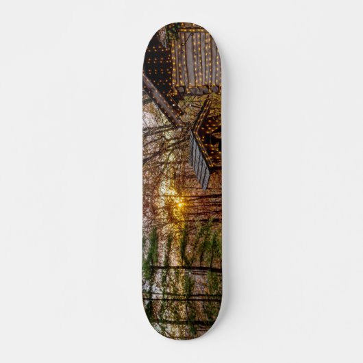 Autumn Woods Sunset Skateboard (Vorne)