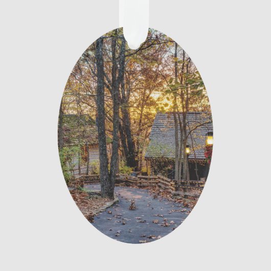 Autumn Woods Sunset Walkway Ornament (Vorderseite)