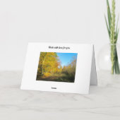 Autumn Woods & Sunshine - Custom Birthday Card Karte (Rückseite)