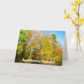 Autumn Woods & Sunshine - Custom Birthday Card Karte (Gelbe Blume)