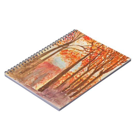 Autumn Woods Watercolor Notizblock (Linke Seite)