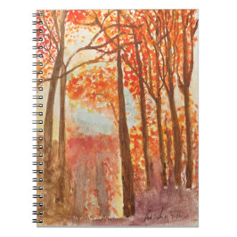 Autumn Woods Watercolor Notizblock