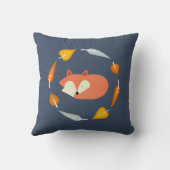 Autumn Wreath Baby Red Fox Kissen (Rückseite)