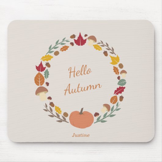 Autumn Wreath Mouse Pad Mousepad (Vorne)