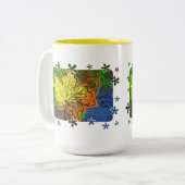 AUTUMN Zwei-Tonen-KAFFEE-TASSE Zweifarbige Tasse (Vorderseite Links)