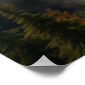 Autumnal Adventure Steampunk Zeppelin über Wald Poster (Ecke)