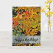 Autumnal Birthday Karte (Gelbe Blume)