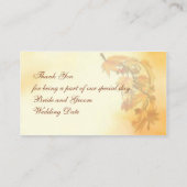 Autumnal Blätter besondere Anlass Platzkarte (Rückseite)