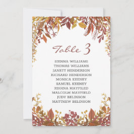 Autumnal Blätter Hochzeitskarte Einladung