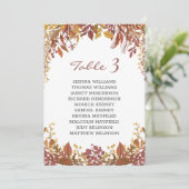 Autumnal Blätter Hochzeitskarte Einladung (Stehend Vorderseite)