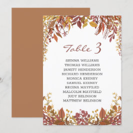 Autumnal Blätter Hochzeitskarte Einladung