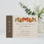 Autumnal Blätter UAWG RSVP Karte (Stehend Vorderseite)
