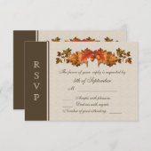 Autumnal Blätter UAWG RSVP Karte (Vorne/Hinten)