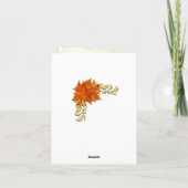 Autumnal Blätter Wedding Vielen Dank Dankeskarte (Rückseite)