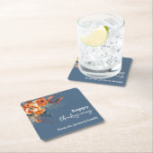 Autumnal Blume Erntedank elegant Rechteckiger Pappuntersetzer (Vor Ort)