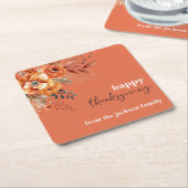 Autumnal Blume Erntedank elegant Rechteckiger Pappuntersetzer