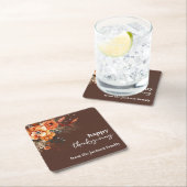 Autumnal Blume Erntedank elegant Rechteckiger Pappuntersetzer (Vor Ort)