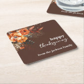 Autumnal Blume Erntedank elegant Rechteckiger Pappuntersetzer (angewinkelt)