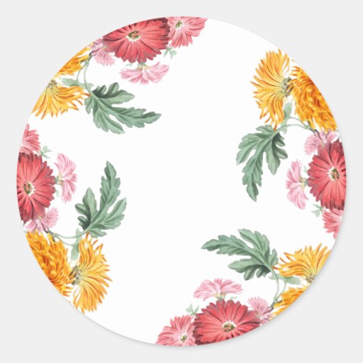 Autumnal Blume Umschlag Aufkleber Sttickers (Vorderseite)