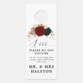 Autumnal Burgundy Emerald Greeny nicht Tisturb Türanhänger (Vorderseite)