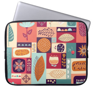 Autumnal Dekorative Vintage Hintergrundgeschichte Laptopschutzhülle