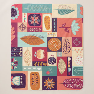 Autumnal Dekorative Vintage Hintergrundgeschichte Sherpadecke