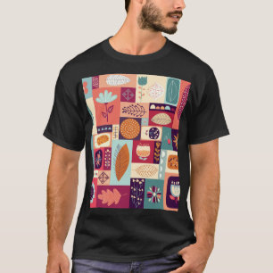 Autumnal Dekorative Vintage Hintergrundgeschichte T-Shirt