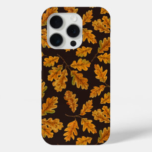 Autumnal Eicheneiche Blätter auf dunkelbraun Case-Mate iPhone Hülle
