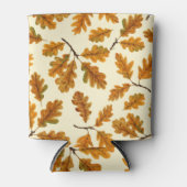 Autumnal-Eicheneiche-Blätter auf weiß Dosenkühler (Vorderseite)