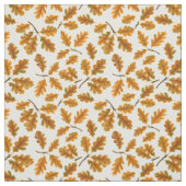 Autumnal-Eicheneiche-Blätter auf weiß Stoff (Muster)
