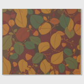 Autumnal Elegance Wrapping Paper Geschenkpapier (Flach)